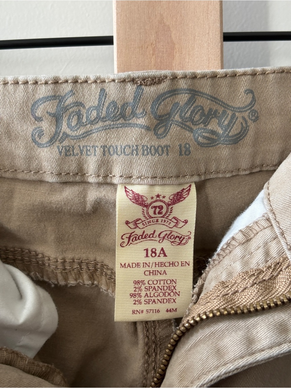 Faded Glory Women's Bootcut Khakis Sz 18
